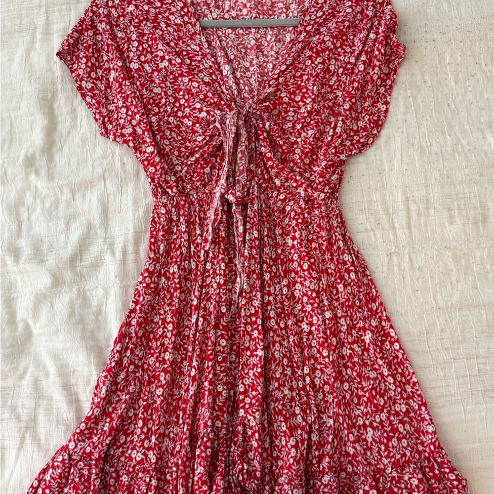 Red Floral Dress